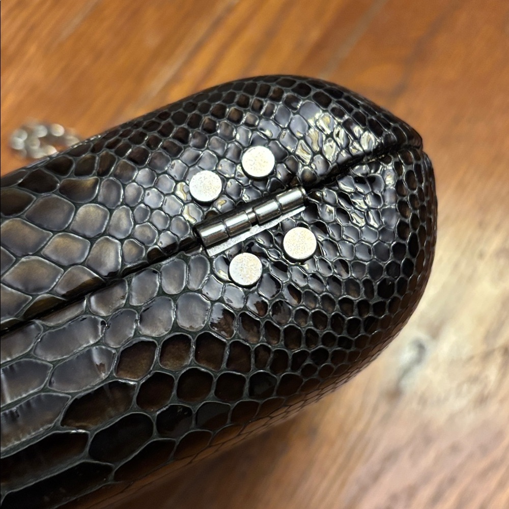 Brighton Luminesce Black Glossy Python Jeweled Me… - image 6